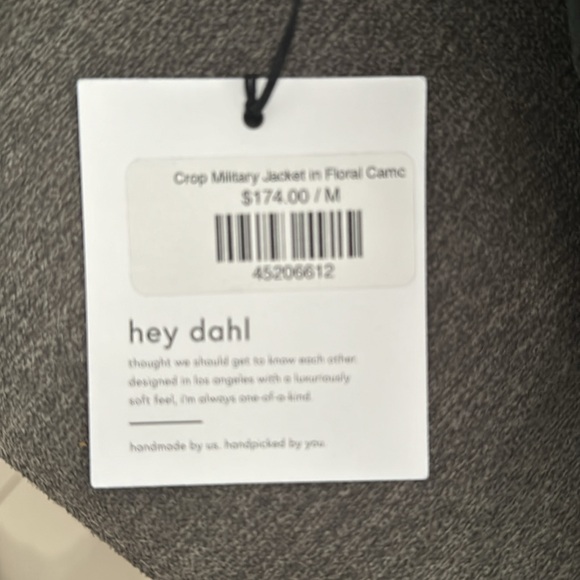 Bella Dahl Jacket Gray Pink Camo Floral Crop Fringe Hem Patch Pockets - Picture 5 of 5